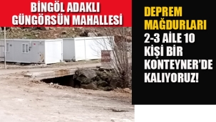 Bingöl Adaklı'da Depremzedeler Mağdur "2-3 Aile, 10 Kişi Bir Konteyner de Kalıyoruz"