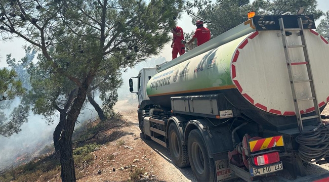 Kartal Belediyesi'nden Çanakkale'deki Yangına Destek 