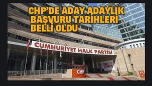 CHP'de, Adaylık Başvuru Tarihleri Belli Oldu