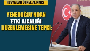 Yeneroğlu'ndan "Etki Ajanlığı" Düzenlemesine Tepki