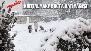 Kartal Yakacık'ta Yoğun Kar Yağışı, Çocukların Kar Keyfi