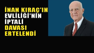 İnan Kıraç'ın Evliliğinin İptali Davası Ertelendi