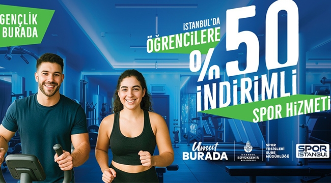 Öğrencilere Yüzde 50 Spor İndirimi