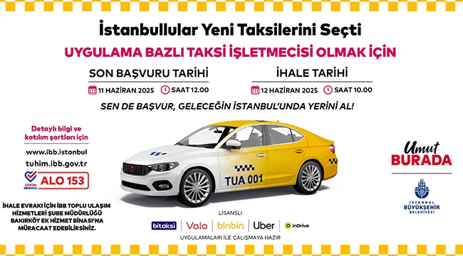 150 Yeni Taksi Plakası İhaleye Çıkacak