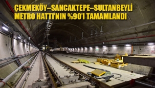 Çekmeköy-Sancaktepe-Sultanbeyli Metro Hattının Yüzde 90'ı Tamamlandı