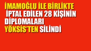 İmamoğlu İle Birlikte 28 Kişinin Diplomaları YÖKSİS'ten Silindi