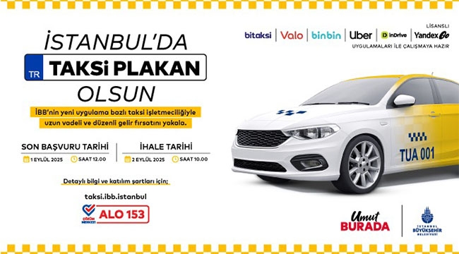 Uygulama Bazlı Taksi İçin Yeni İhale 2 Eylül'de