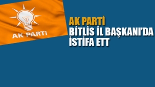 Ak Parti Bitlis İl Başkanı'da İstifa Etti
