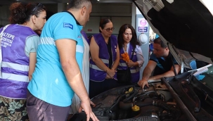 Maltepe Belediyesi'nden Kadın Şoförlere Araç Bakım Eğitimi