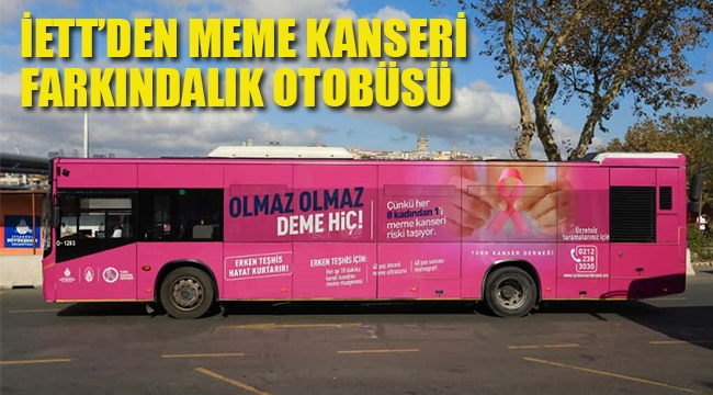 İETT'den Meme Kanseri Farkındalık Otobüsü