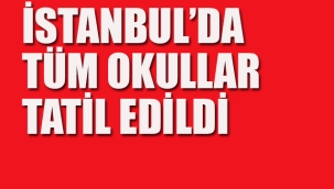 İstanbul'da Tüm Okullar Tatil Edildi