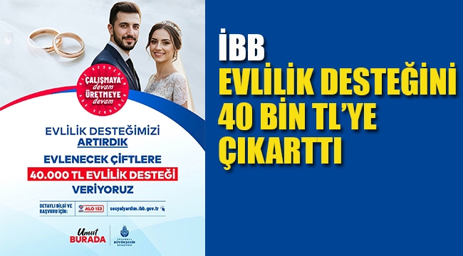 İB, Evlilik Desteğini 40 Bin Tl'ye Çıkarttı
