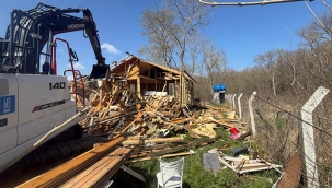 İSKİ Terkos Havzası'nda ki Kaçak Yapılar Kaldırıldı