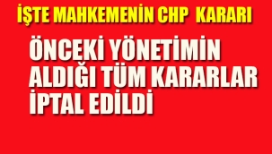 İşte Mahkemenin CHP "Mutlak Butlan Kararı